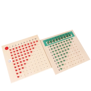 Montessori wooden math boards set with multiplication and division tools for kids