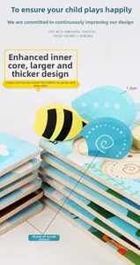 Gros plan de pièces de puzzle en tilleul de 1,3 cm pour enfants, montrant le bois robuste
