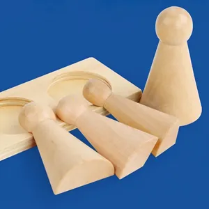 Poupées en bois Montessori et base en tilleul, jouet éducatif pour l'apprentissage