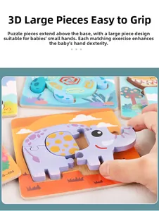 Gros plan d'un puzzle d'éléphant en bois avec pièces 3D faciles à saisir pour enfants