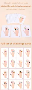 Detailed set of 30 double-sided educational challenge cards for finger logic games