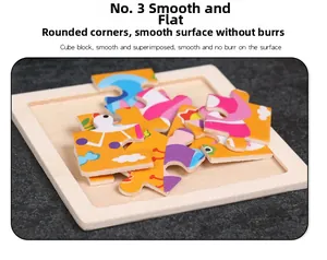 Detail of wooden puzzle with smooth polished edges and safe rounded corners for kids
