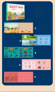 Detailed view of kids' busy book showing animal matching puzzles and velcro interactive tabs