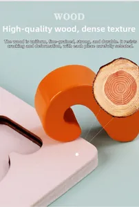 Gros plan sur la texture du bois dense de haute qualité pour ce jouet éducatif