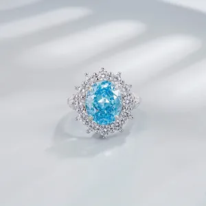Eleganter 925 Sterlingsilber Strass Ring Ovalschliff Saphir Grün Lila Stein Bandring Für Damen Edler Schmuck Geschenk