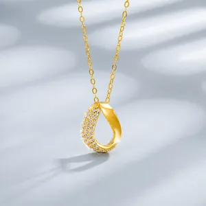 925 Sterlingsilber Möbiusschleife Anhänger Halskette Für Damen Minimalistisch Eingelegte Strass Verdrehte Welle Schmuck Geschenk