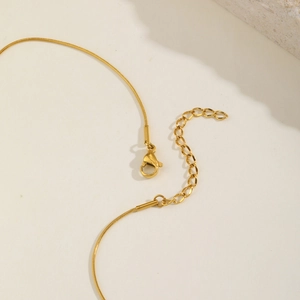 Elegant gold-plated stainless steel snake chain necklace with secure lobster clasp closure