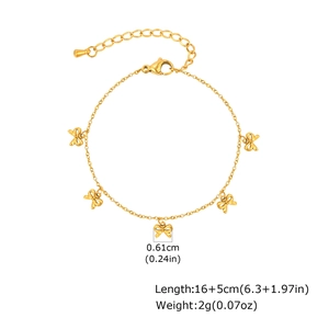 Vue détaillée du bracelet à nœuds dorés 18K avec longueur 16+5cm et spécifications