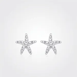 Starfish Stud Earrings Featuring Artificial Pearls And 925 Sterling Silver Earring Post Delicate Sea Inspired Jewelry For Women