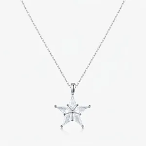 Collier Pendentif Étoile en Argent Sterling 925 pour Femme Élégant Chaîne de Clavicule avec Strass Scintillants Bijoux Cadeau