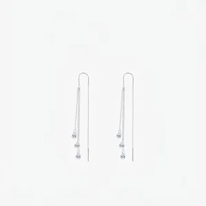 Orecchini In Argento Sterling 925 Con Zirconia Infilatore Minimalista A Goccia Con Nappa Lunga Orecchini Per Gioielli Da Donna