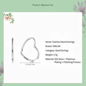 Élégantes boucles d'oreilles créoles cœur en argent 925 avec gravure LOVE 2,7cm