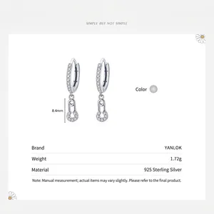 925 sterling silver safety pin earrings with pave crystals and technical specifications
