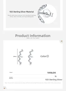 Detailed view of S925 sterling silver wave earrings with micro-pave cubic zirconia inlay