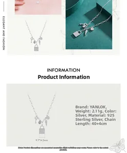 Macro detail of S925 sterling silver padlock and key pendant with pave-set crystals