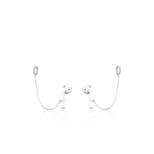 Fashionable anti-lost earring chains for wireless earbuds with sparkling rhinestone decor