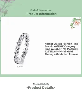 Macro detail of S925 sterling silver star ring with inlaid cubic zirconia pavé setting