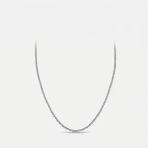 Élégant Collier Tennis en Argent Sterling 925 avec Strass pour Femme Chaîne Choker Scintillante à Rangée Unique Bijoux Cadeau de Mariage
