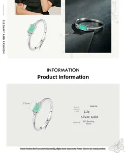 Dettaglio anello in argento S925 con pietra verde taglio smeraldo e diamanti laterali