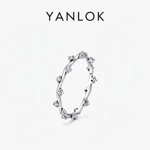 925 Sterling Silver Irregular Wave Ring With Zirconia Minimalist Fashion Niche Design Finger Ring For Women Jewelry Gift