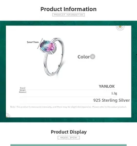 Detailed view of S925 sterling silver ring with 5x7mm oval paraiba tourmaline gemstone