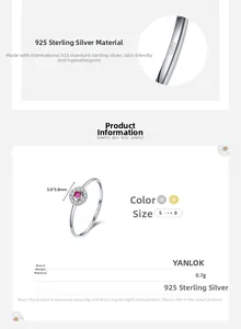 Détail macro du poinçon S925 sur une bague fine en argent avec rubis carré