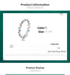 Detail specifications of 925 sterling silver rainbow ring with multi-color gemstones