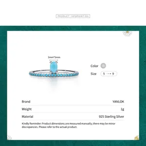 S925 sterling silver ring featuring a 3x5mm oval turquoise and pavé set blue stones