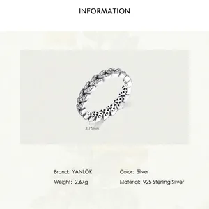 Elegant 925 sterling silver leaf ring with pavé micro-set cubic zirconia stones