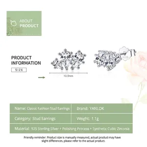 Boucles d'oreilles gouttes en argent sterling S925 avec zircons cubiques brillants