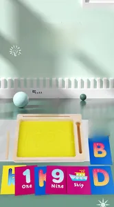 Plateau de sable éducatif en bois avec cartes alphabet et stylet pour l'écriture des enfants