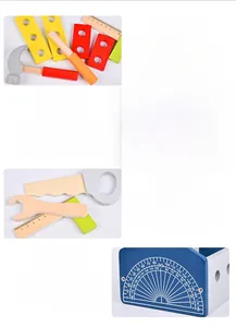 Detail view of smooth eco-friendly paint and polished solid wood on kids' tool toys