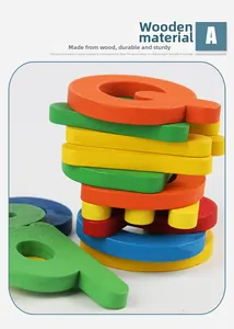 Macro view of colorful wooden A-Z alphabet blocks made from durable basswood plywood