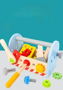 Macro detail of the smooth rounded edges and natural solid wood texture of educational toys