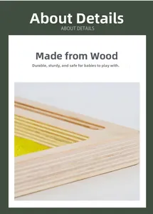 Vue détaillée du plateau de sable en bois pour apprendre les lettres et les chiffres