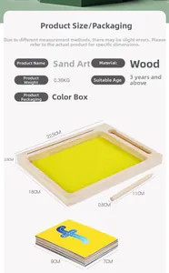 Vue détaillée du plateau de sable Montessori avec stylet en bois et cartes alphabet