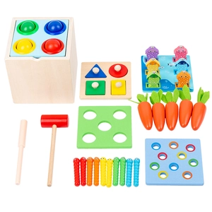 Jouet Montessori en bois avec pêche magnétique et tri de formes pour enfants