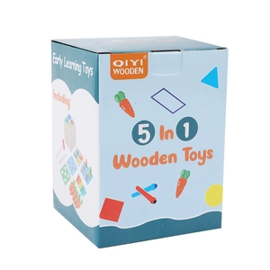 Set de jouets Montessori 5 en 1 en bois avec banc à marteler et trieur de formes