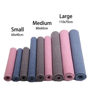Montessori teaching mats for kids in pink, blue, and grey, available in three various sizes