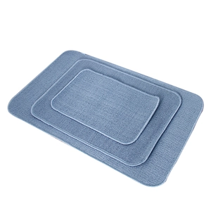 Three-piece set of Montessori educational work rugs in Morandi grey blue for kids