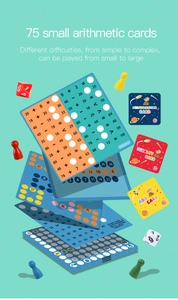 75 Mathe-Rechenkarten für Addition und Subtraktion mit Spielfiguren und Würfeln