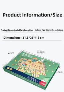 Detailed view of Montessori math board with 3D dimensions 31.5x23x4.5cm for kids
