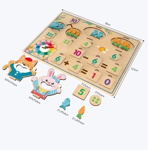Detailed size chart showing 30x22.5cm wooden Montessori math board dimensions