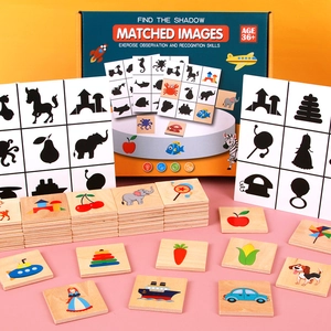 Find The Shadow matched wooden puzzle for toddlers 36+ months to train cognitive skills
