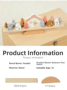 Detailed size specifications of wooden rainbow balancing blocks with Morandi color tones
