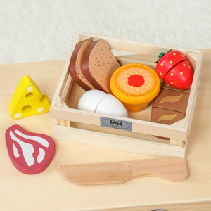 Montessori Wooden Simulation Fruit Vegetable Cutting Toy For Kids Early Education Kitchen Pretend Play Food Development Plaything