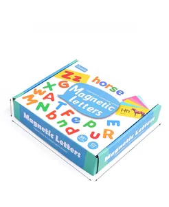 Detailed view of the magnetic alphabet toy storage box with 22.5x19x4.5cm dimensions