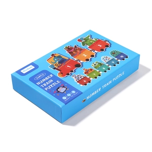 Educational Number Train Puzzle with animal illustrations, 20 pieces for toddlers age 3+
