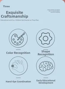 Infografica con riconoscimento di forme e colori per giocattoli educativi magnetici