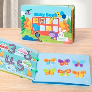 Montessori Busy Book For Toddlers Early Learning Educational Sticker Book 14 Themes Animal Number Matching Quiet Book For Kids Gift